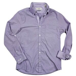 Penguin Munsingwear Long Sleeve Dress Shirt Men 15 32/33 Purple Slim Fit Cotton